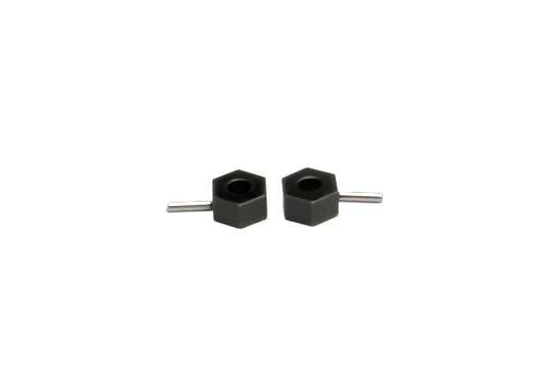 TRAXXAS 14mm Wheel Hexes Steel 7.5mm Tall w/ Pins 2pcs/ea - 4959