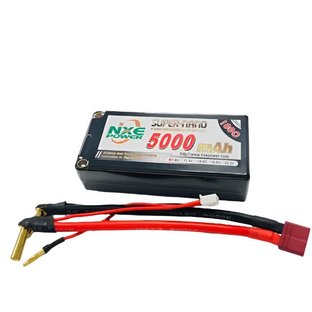 NXE 5000mah 7.4v 100c Shorty Lipo Battery HC Deans - 5000HC1002SDEAN