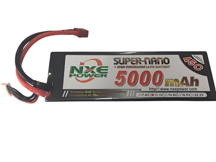 NXE 5000mah 11.1V 45C Lipo Battery HC Deans - 5000HC453