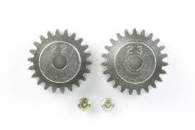 Tamiya 22T, 23T 0.6P Pinion Gears - T50357