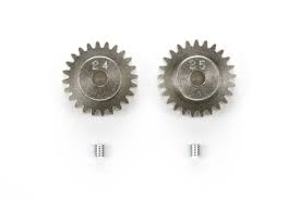 Tamiya 24T, 25T 0.6P Pinion Gears - T50477