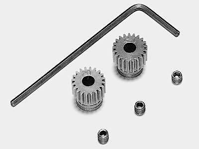 Tamiya 20T, 21T 0.4P Pinion Gears with Alan Key - T53101