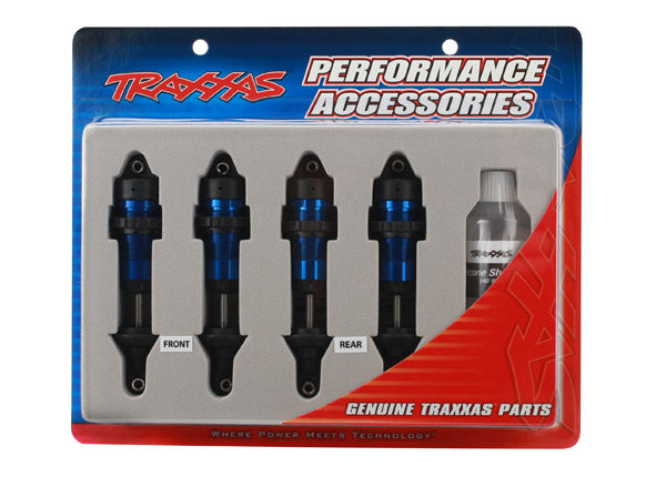 TRAXXAS GTR Shocks Blue Aluminium Assembled NO Springs 2pcs - 5460A