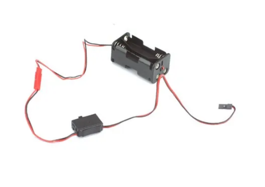 HITEC 4x AA Battery Box w/ Switch Harness - HRC57203