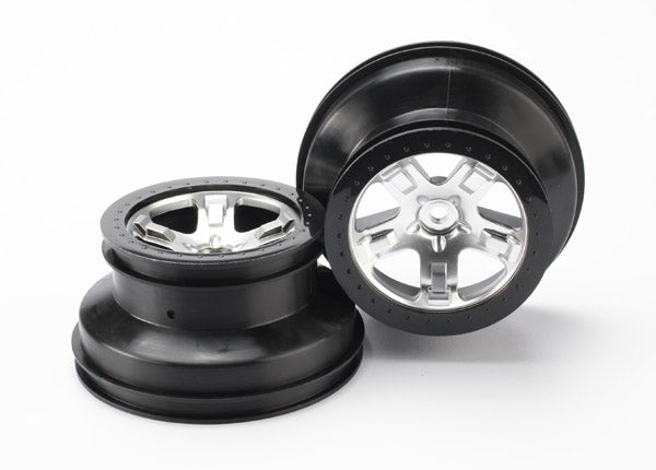 TRAXXAS SCT Wheels Satin Chrome w/ Black Beadlock 2pcs - 5872X