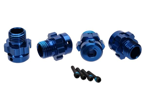 TRAXXAS 17mm Wheel Hubs Splined Blue Aluminium suit 6mm Axle 4pcs - 6469