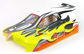 HBX Buggy Yellow/ Orange Painted Body Shell suit Rocket - Yellow - HBX-6588-B007