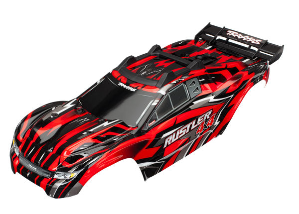 TRAXXAS Red Painted Body Shell w/ Cage Frame suit Rustler 4wd - 6718