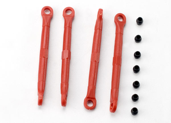 TRAXXAS 1:16 Toe Link Set Red Fr/Rr w/ Pivot Balls - 7038