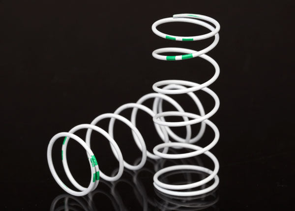 TRAXXAS GTR Long Shock Spring 0.653 Dbl Green Rate White Finish 2pcs - 7441