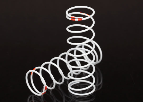 TRAXXAS GTR XX-Long Shock Springs 0.711 Orange Rate White Finish 2pcs - 7442