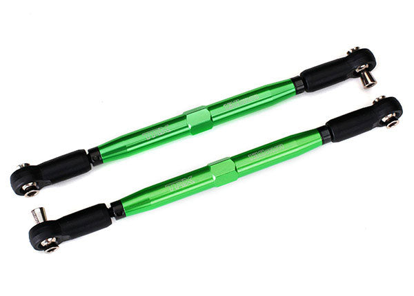 TRAXXAS 173mm Toe Links Tubes Green Aluminium Complete 2pcs - 7748G