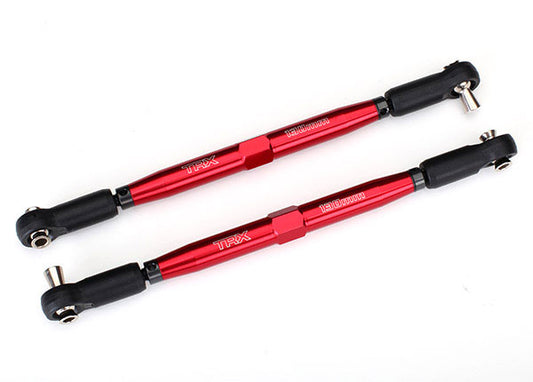 TRAXXAS 173mm Toe Links Tubes Red Aluminium Complete 2pcs - 7748R