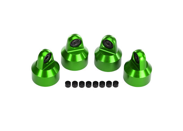 TRAXXAS GTX Shock Caps Green Aluminium 4pcs - 7764G