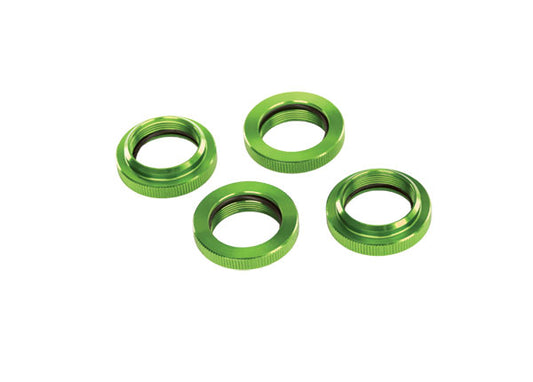 TRAXXAS GTX Shock Spring Upper Retainers Green Aluminium 4pcs - 7767G