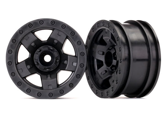 TRAXXAS Wheels 2.2in 5-Spoke Black suit TRX-4 HT Sport 2pcs - 8180