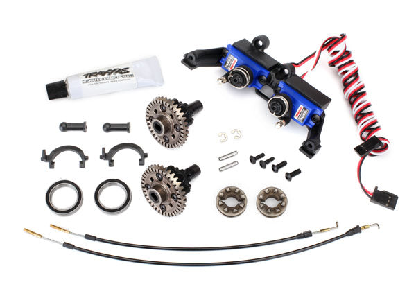 TRAXXAS Diff Assemblies Lockable Fr & Rr Complete w/ Servos & T-Lock Cables suit High Trail TRX-4 - 8195