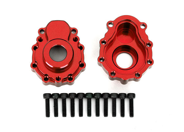 TRAXXAS Outer Portal Housings Red 6061-T6 Aluminium w/ Hardware 2pcs - 8251R