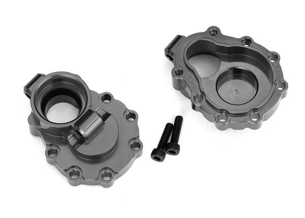 TRAXXAS Inner Rear Portal Housings Charcoal Grey 6061-T6 Aluminium 2pcs - 8253A