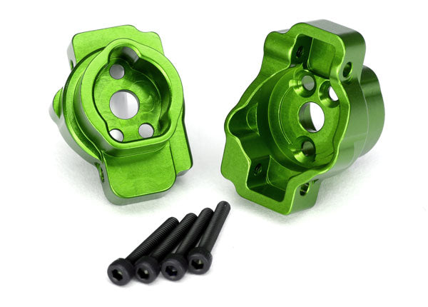 TRAXXAS Portal Drive Rear Axle Mounts Green 6061-T6 Aluminium 2pcs - 8256G