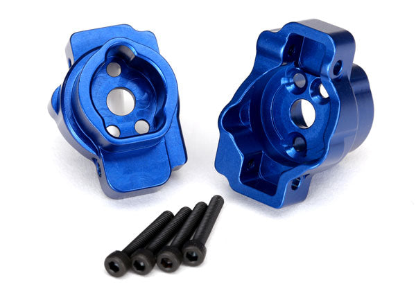 TRAXXAS Portal Drive Rear Axle Mounts Blue 6061-T6 Aluminium 2pcs - 8256X