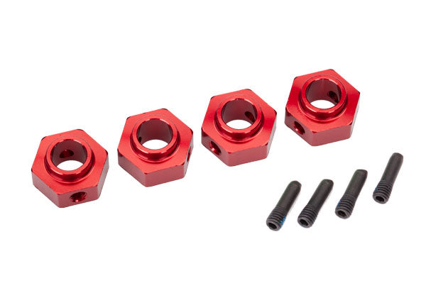 TRAXXAS 12mm Wheel Hex Hubs Red 6061-T6 Aluminium suit TRX-4/ 6 4pcs - 8269R