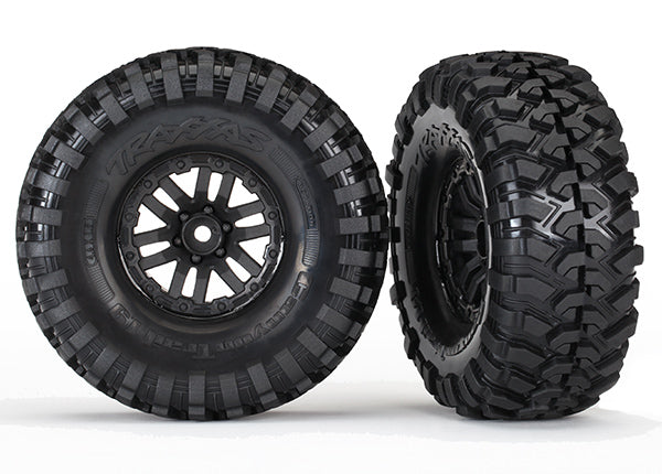 TRAXXAS 1.9in Canyon Trail Tyres on TRX Wheels Black 2pcs - 8272