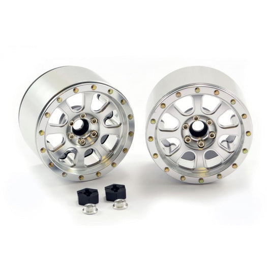 RIVERHOBBY 2.2in Aluminium Beadlock Wheels w/ Hex & Flange 2pcs/ea FTX-8388 - RH-10993