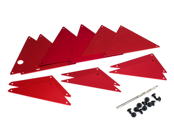 TRAXXAS Tube Chassis Red Aluminium Inner Panels 8pcs - 8434R