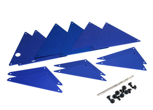 TRAXXAS Tube Chassis Blue Aluminium Inner Panels 8pcs - 8434X