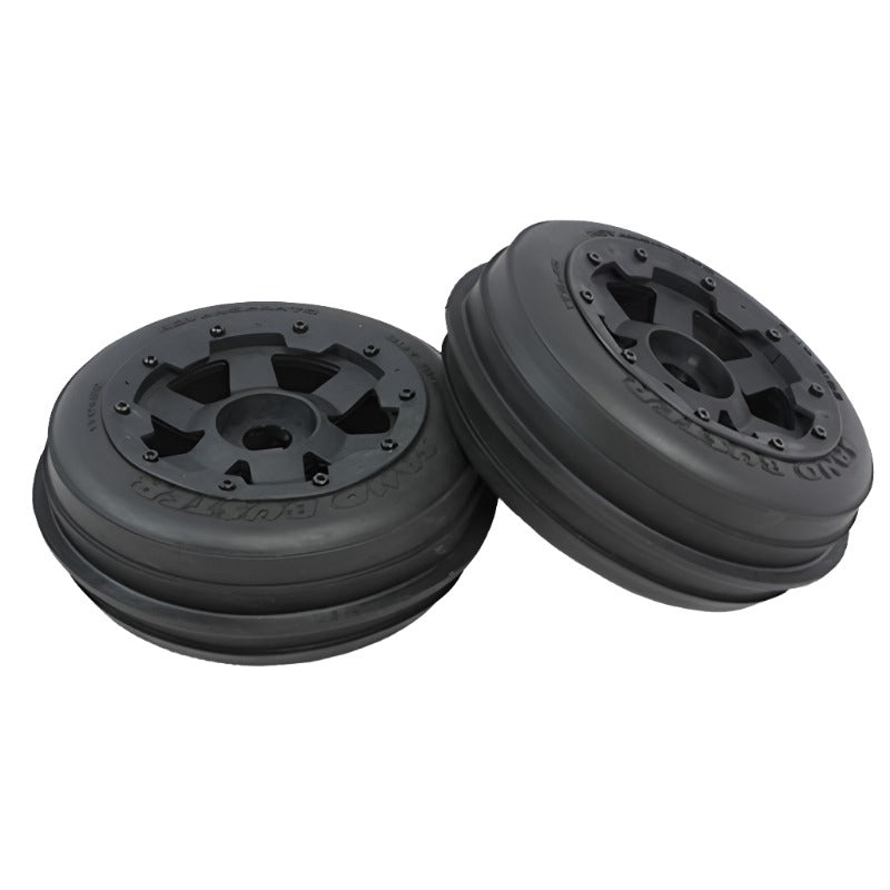 ROVAN Front Ribbed Sand Tyre on Black Wheel 2pcs - KSRC85046