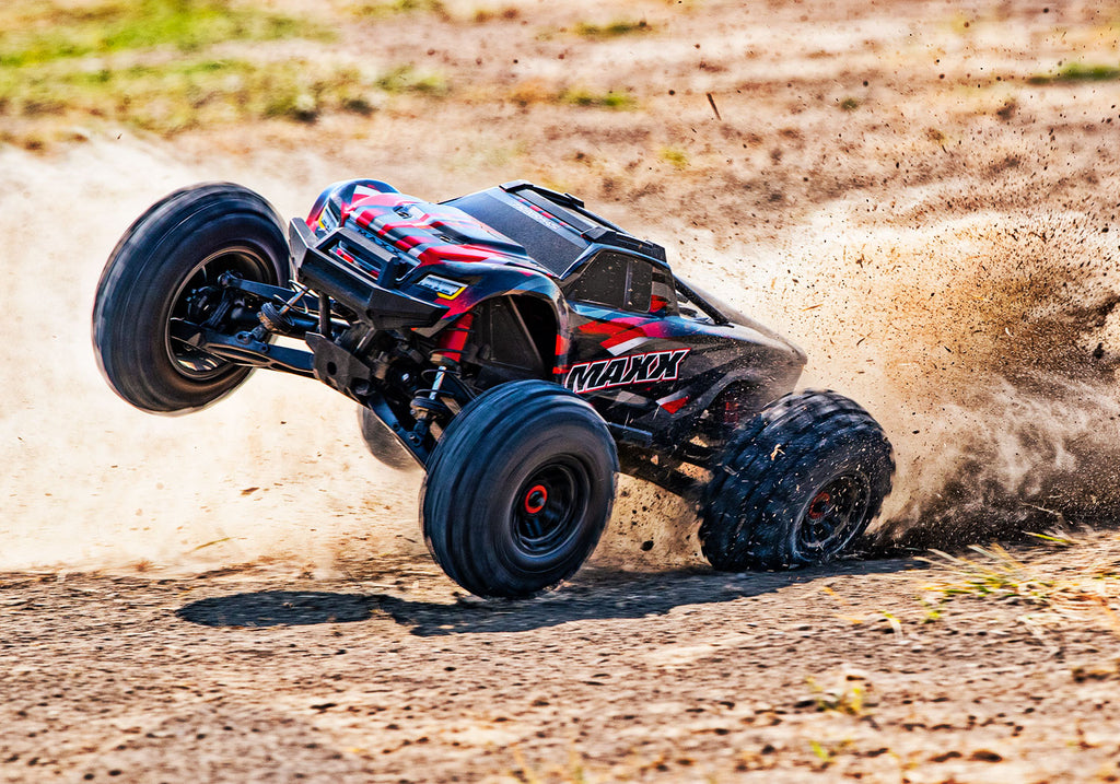 TRAXXAS WIDE MAXX Red 1:10 2400kv Brushless Monster Truck with 2.4GHz ...