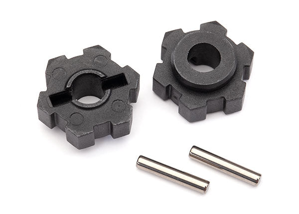 TRAXXAS 17mm Hex Hubs Black w/ Pins 2pcs/ea - 8956