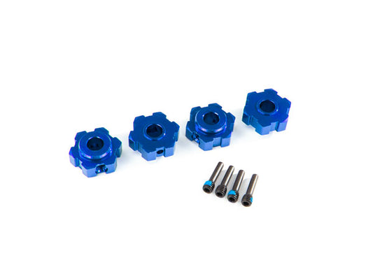 TRAXXAS 17mm Wheel Hex Hubs Blue Aluminium 4pcs - 8956X