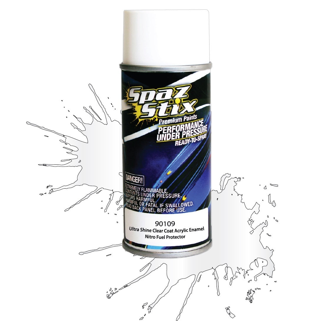 SPAZ STIX Ultra Shine Clear Acrylic Enamel Spray Paint 3.5oz - SZX90109