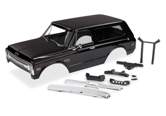 TRAXXAS Black Painted Body Shell w/ Trims suit 1969 Chevy Blazer - 9112X