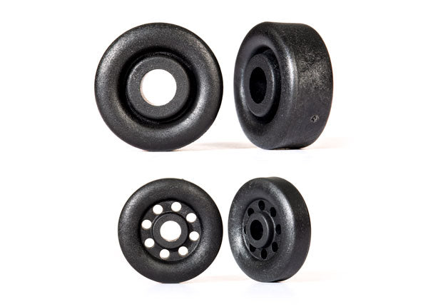 TRAXXAS Wheelie Bar Wheels Black Plastic 18mm & 26mm 2pcs/ea - 9461