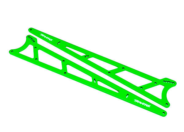 TRAXXAS Wheelie Bar Side Plates Green Aluminium 2pcs - 9462G