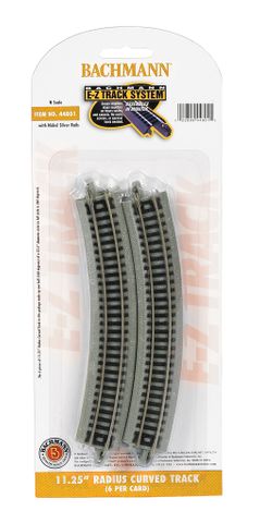 BACHMANN 11.25" Radius Curved Track 6pcs N - BAC44801