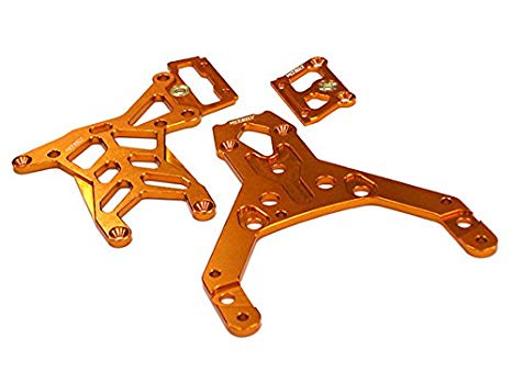 INTEGY 1:5 Upper Fr&Rr Chassis Brace Set Aluminium Orange - INT-BAJ163ORANGE