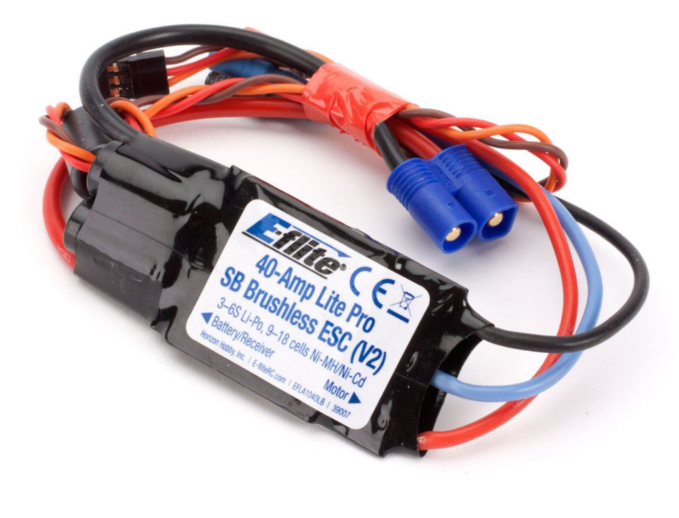 E-FLITE 40A Lite Pro Brushless ESC V2 - EFLA1040LB