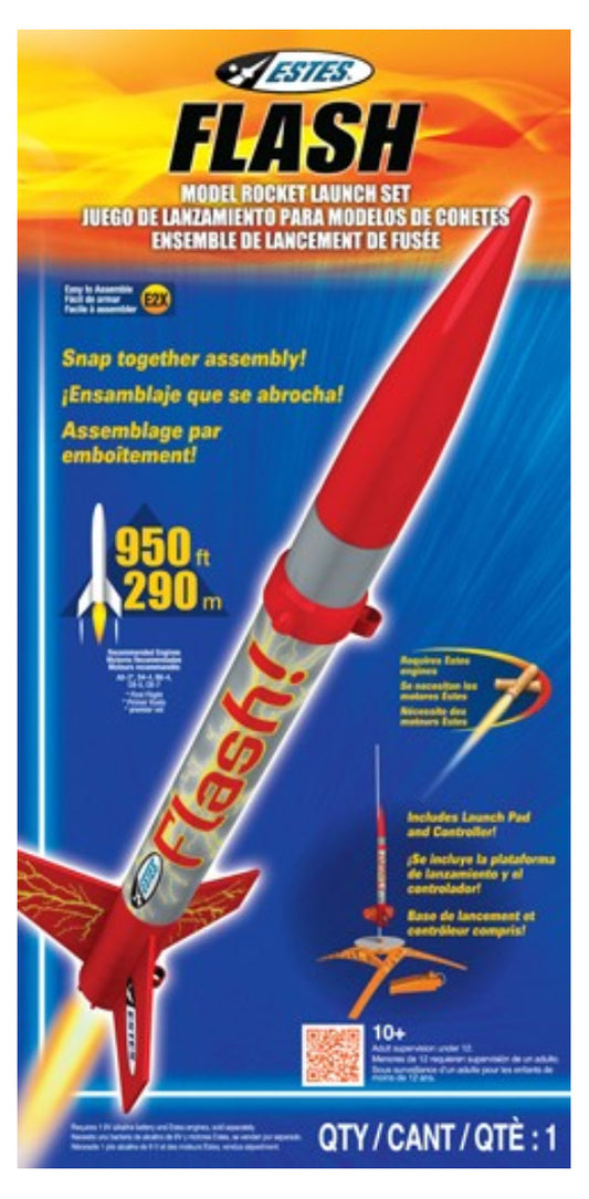 ESTES 1478 FLASH BEGINNER MODEL ROCKET LAUNCH SET - EST-1478X