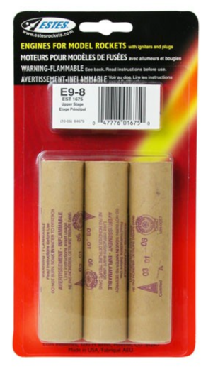 ESTES E9-8 24mm Rocket Engine 3pcs - EST-1675