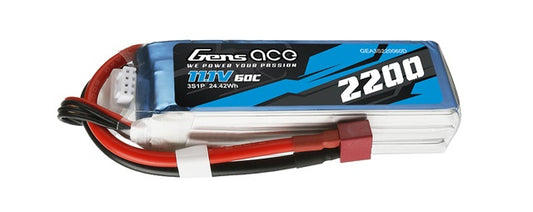 GENS ACE 2200mah 11.1V 60C Lipo Battery Soft Case - GEA3S220060D