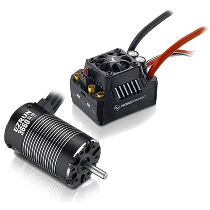 HOBBYWING MAX10 EZRUN 4000kv 3660SL 5mmS SCT Brushless Motor and 120A WP ESC Incl. 23T Pinion - HW38010201