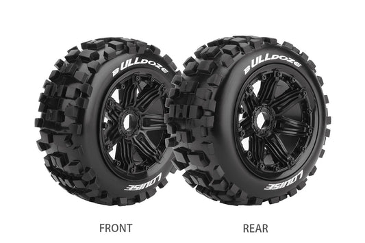 LOUISE B-ULLDOZE 1:5 Baja Buggy Rr Sport Tyre on Black Wheel 2pcs - LT3244B