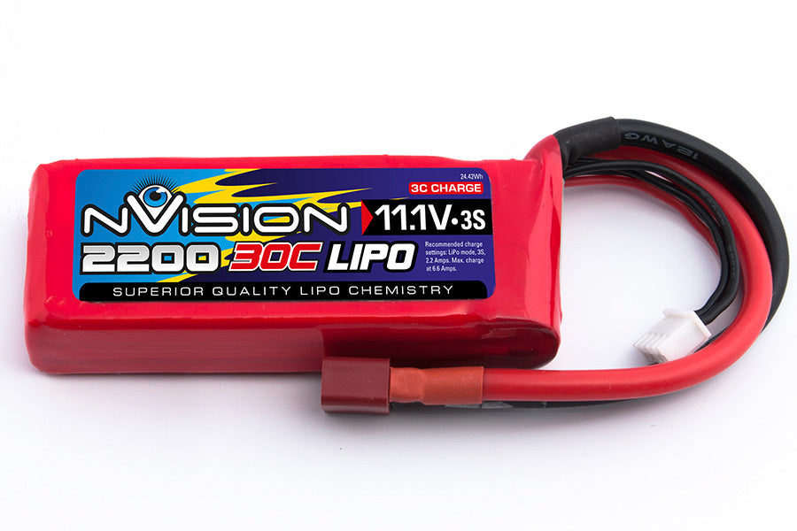 NVISION 2200mah 30C 11.1V Lipo Battery SC Deans - NVO1810