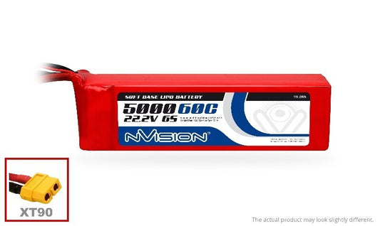 NVISION 5000mah 22.2V 60C Lipo Battery SC XT90 - NVO1912