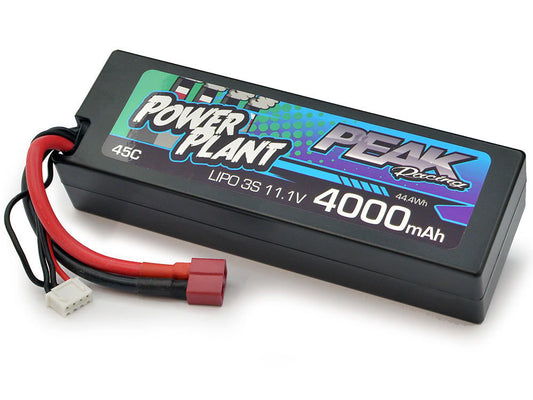 Peak Racing Power Plant Lipo 4000 11.1V 45C (Black case, Deans Plug) 3S/3CELL - PEK00552