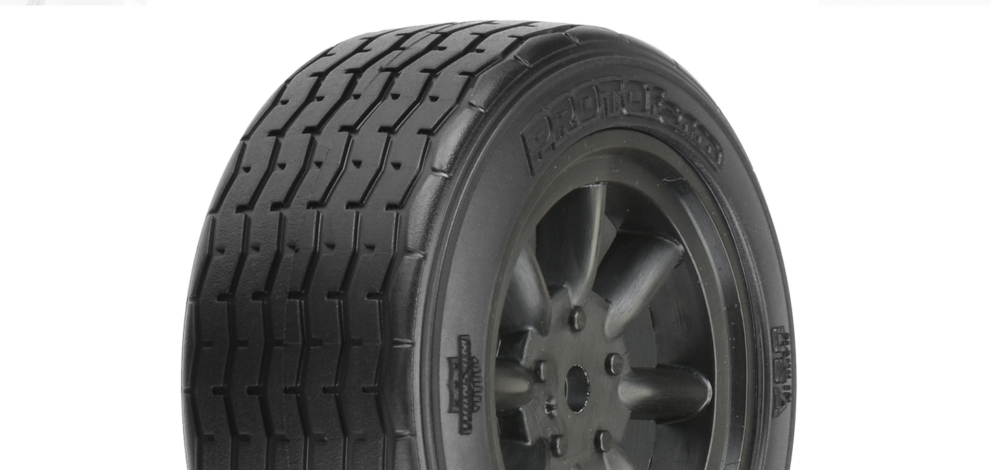 PROLINE Protoform 1:10 Fr VTA Tyres on Black 8-Spoke Wheel 26mm 2pcs - PRM1014018